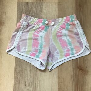 BOGO 🥳 SO Pastel rainbow Tie-Dye dolphin  shortie Shorts | girls L 10/12